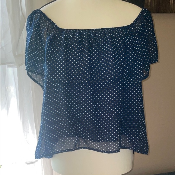 Honey Punch Navy and White Polka Dot Apparel - Picture 1 of 5